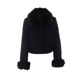 GIACCA CON POLSINI IN FAUX FUR