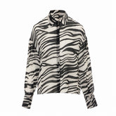 ZEBRA PRINT TRASPARENT SHIRT