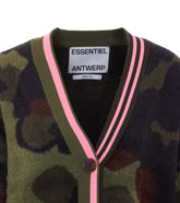 KAMOO CARDIGAN JACQUARD MIMETICO CON BORDO A RIGHE