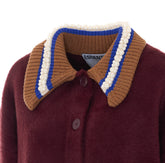 KAMORE CARDIGAN CON COLLETTO DECORATO