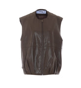 GILET IN FAUX LEATHER