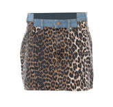 PRINT DENIM SKIRT