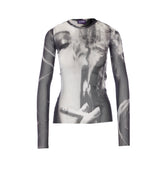 SMOKING WOMEN PRINT LONG SLEEVES TOP