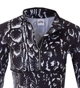 HALF ZIP DUALTIME PRINT LONG SLEEVES TOP