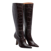 CROCO PRINT PUMPS BOOTS