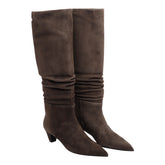 SUEDE PUMP BOOTS