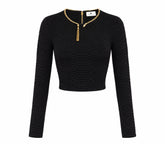 SNAKE PATTERN KNITTED TOP