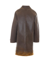 SINGLE-BREASTED OVERCOAT IN DOUBLE WOOL AND MUTTON
