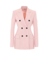 ADAMO BLAZER DOPPIOPETTO IN LANA NATURAL STRETCH