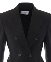 ADAMO NATURAL STRETCH WOOL DOUBLE-BREASTED BLAZER
