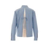 CAMICIA A RIGHE CON INSERTO IN PIZZO