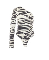 BODY MONOSPALLA CON STAMPA ZEBRA
