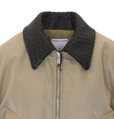 GIACCA IN NYLON SATIN CON COLLETTO INTRECCIATO