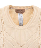 WOOL MIXED KNIT WITH CHEVRON DESIGN