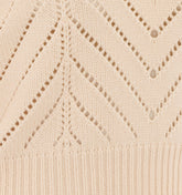 WOOL MIXED KNIT WITH CHEVRON DESIGN