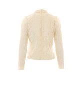 TOP A MANICHE LUNGHE IN PIZZO CON PAILLETTES