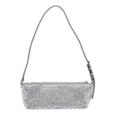 RHINESTONES POUCH WITH CHARM LOGO