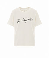 OVERDYED T-SHIRT WITH CALLIGRAPHIC PRINT