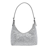 RHINESTONES POUCH WITH CHARM LOGO