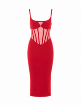 BUSTIER KNITTED DRESS