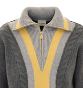 HALF ZIPPED TRUCKER SWEATER