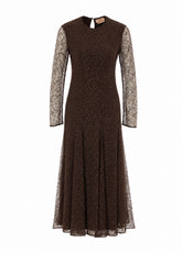 ABITO LUNGO IN PIZZO CON PAILLETTES