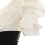 LIGHT CREPE AND GAZAR RED CARPET DRESS