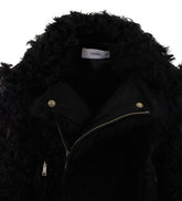 PATCHWORK SHEARLING BIKER