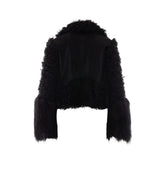PATCHWORK SHEARLING BIKER