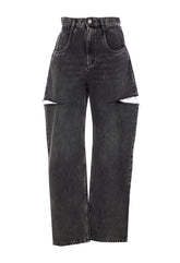 JEANS IN DENIM CUT-OUT