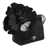 BORSA SECCHIELLO A SPALLA NAPPA FLOWER