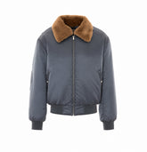 COLLAR FAUX FUR BOMBER
