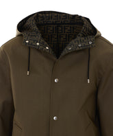 COTTON BLEND COAT WITH HOOD