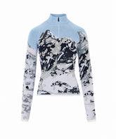 JACQUARD LANDSCAPE LONG SLEEVES TOP