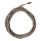 HEMATITE AND STERLING WRAP BRACELET