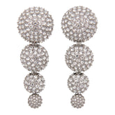 KALLAS RHINESTONE-STUDDED DROP EARRINGS