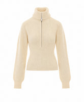 JUNE KNITTED TRUCKER COLLAR SWEATER