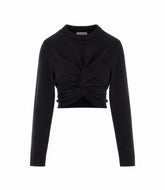 CROPPED KNOT SWEATER