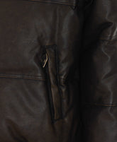 FAUX LEATHER DOWN JACKET