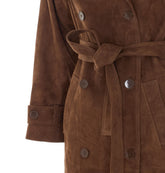 CORRIN SUEDE LEATHER COAT