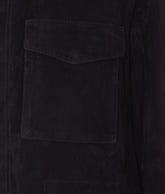 FIELD JACKET IN PELLE SCAMOSCIATA