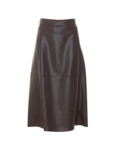 GONNA IN FAUX LEATHER MIDI