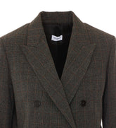 PRINCE OF WALES MOTIF DOUBLE BREASTED BLAZER