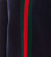 MAGLIONE IN LANA A COSTE FINE CON NASTRO WEB