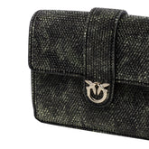 PORTACARTE CON CATENA LOVE POCKET CON STRASS