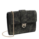PORTACARTE CON CATENA LOVE POCKET CON STRASS