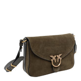 MINI LOVE SATCHEL SUEDE CROSSBODY BAG