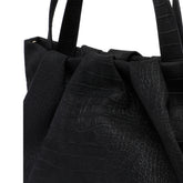 ATHENA SUEDE CROCO EFFECT SHOULDER BAG