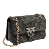 BORSA A TRACOLLA LOVE ONE LIGHT MINI CON STAMPA CAMOUFLAGE FULL STRASS
