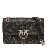 BORSA A TRACOLLA LOVE ONE LIGHT MINI CON STAMPA CAMOUFLAGE FULL STRASS